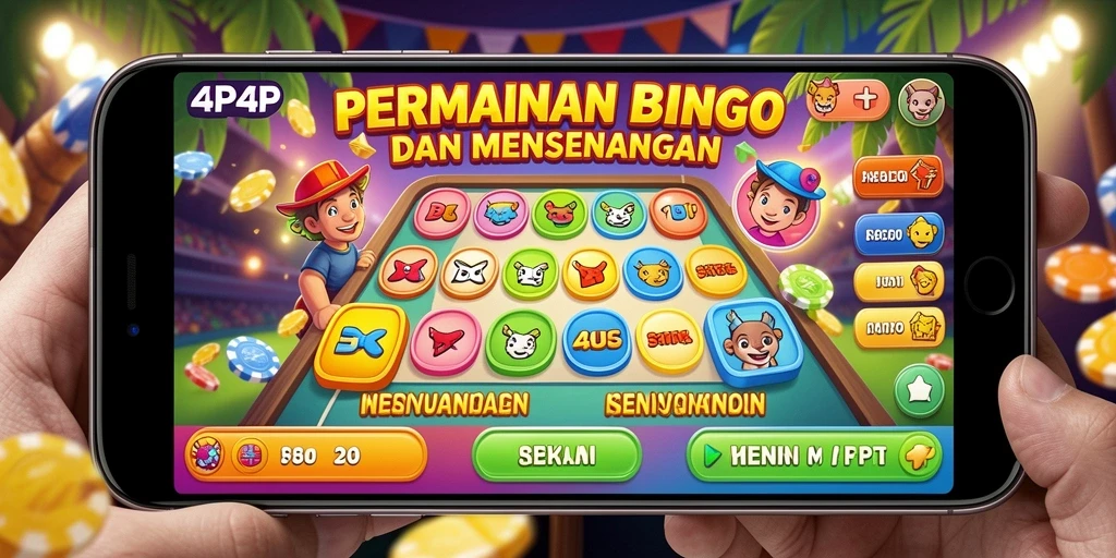 Screenshot gameplay 4P4P yang memperlihatkan suasana permainan Bingo.