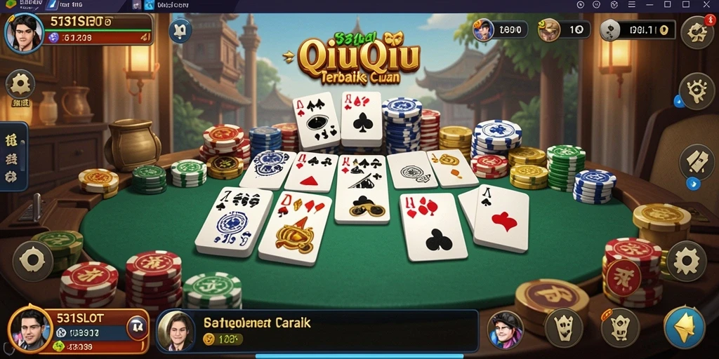 Tampilan gameplay seru 531SLOT dalam permainan QiuQiu.