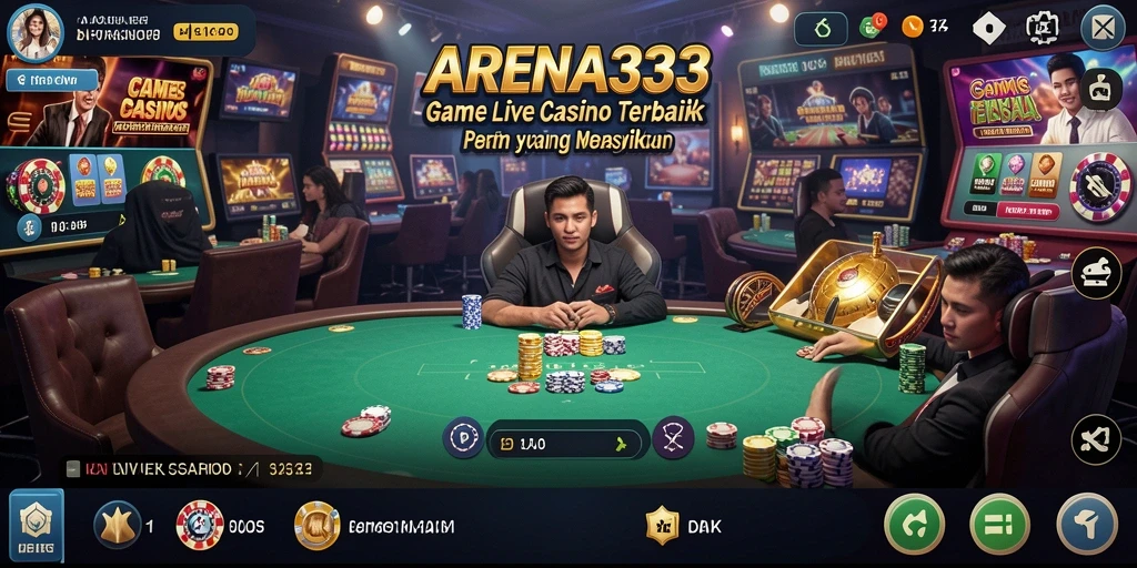Tampilan menarik dari gameplay Live Casino ARENA333.