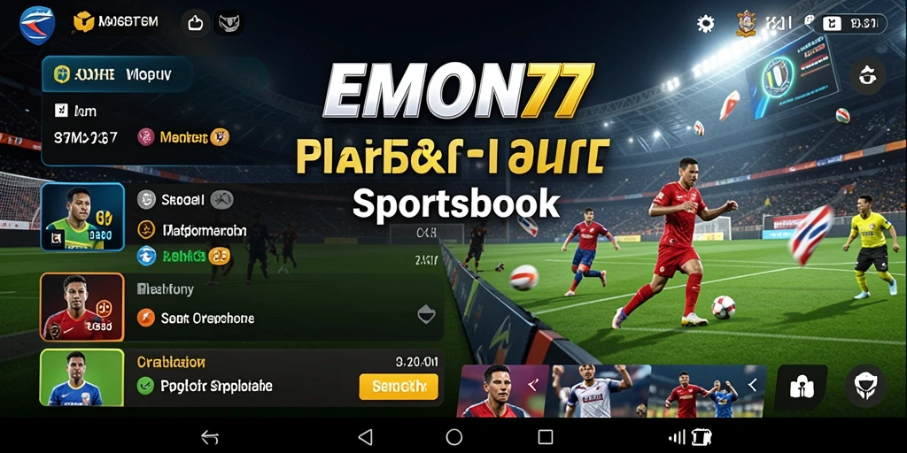 Screenshot EMON77 yang menunjukkan antarmuka taruhan olahraga.