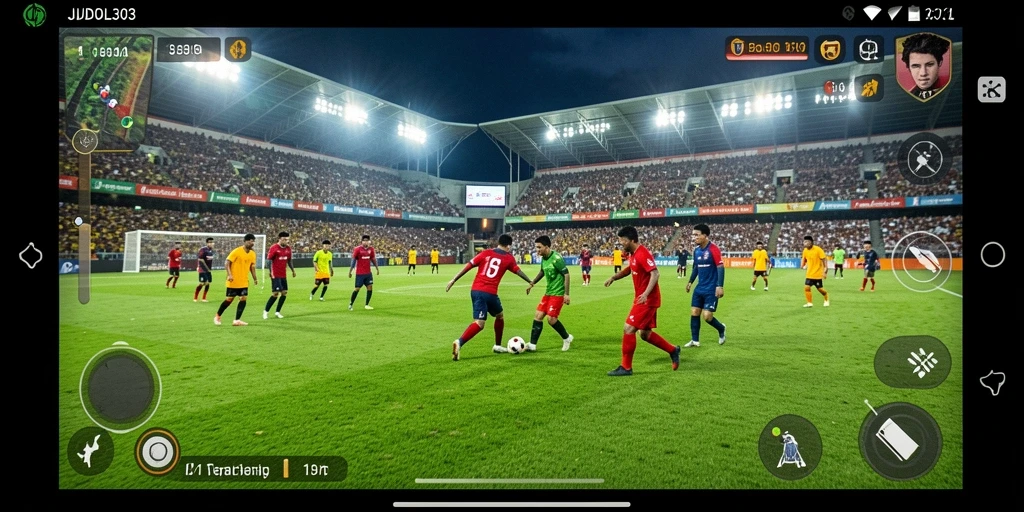 Tampilan gameplay seru dalam JUDOL303 yang menampilkan aksi di lapangan.