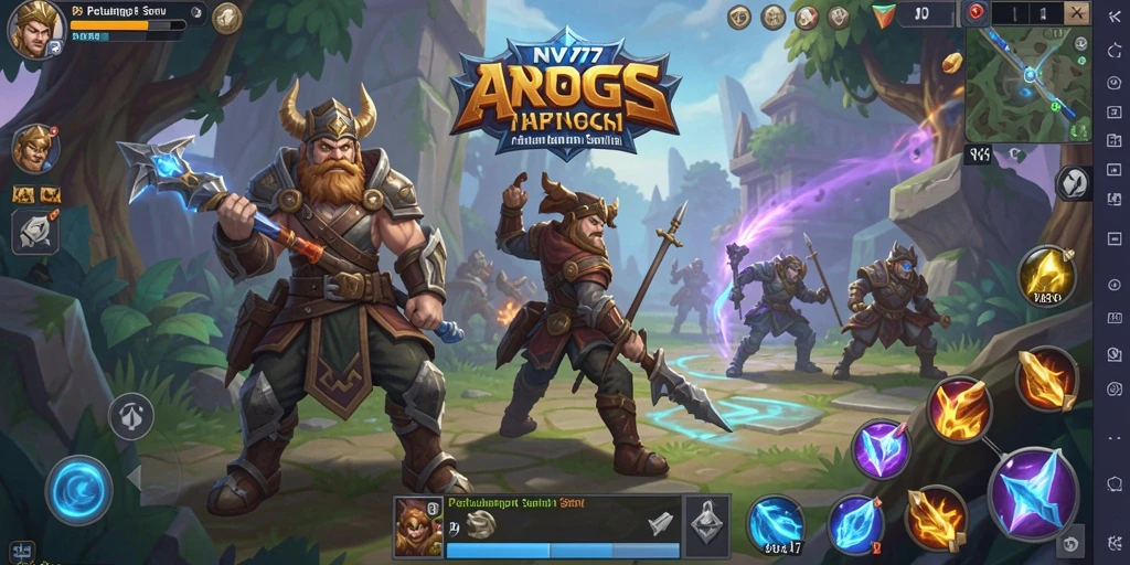 Screenshot gameplay NV77 menampilkan aksi seru dalam pertempuran ARPG.
