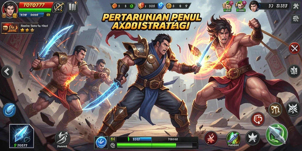 Screenshot gameplay TOTO777 menampilkan aksi pertarungan yang menarik.