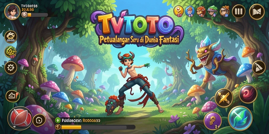 Screenshot TVTOTO menampilkan gameplay seru di dunia petualangan.