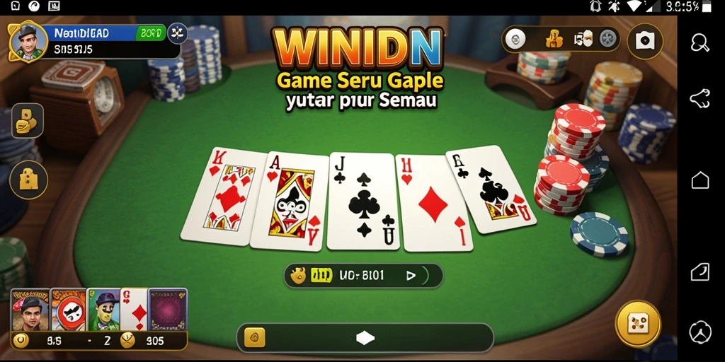 Gameplay seru Gaple di aplikasi WINIDN.